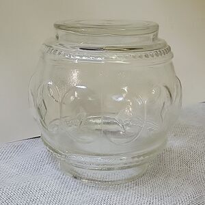 Vtg Ceiling Light Fixture Glass SHADE Diamond & Beaded Bathroom Hallway 5 1/2"